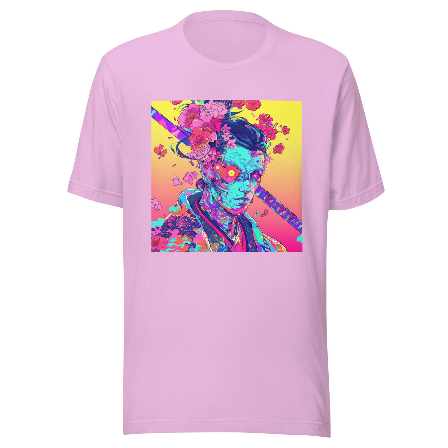 Avant Ombre Floral Samurai Cherry Blossoms Unisex Tee