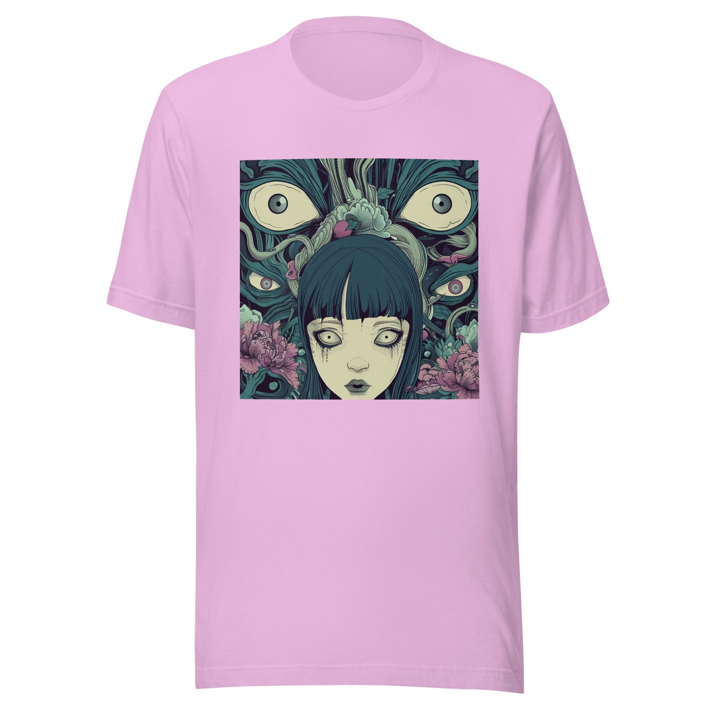Octo eye Blue Yokai Horror Girl Unisex Tee
