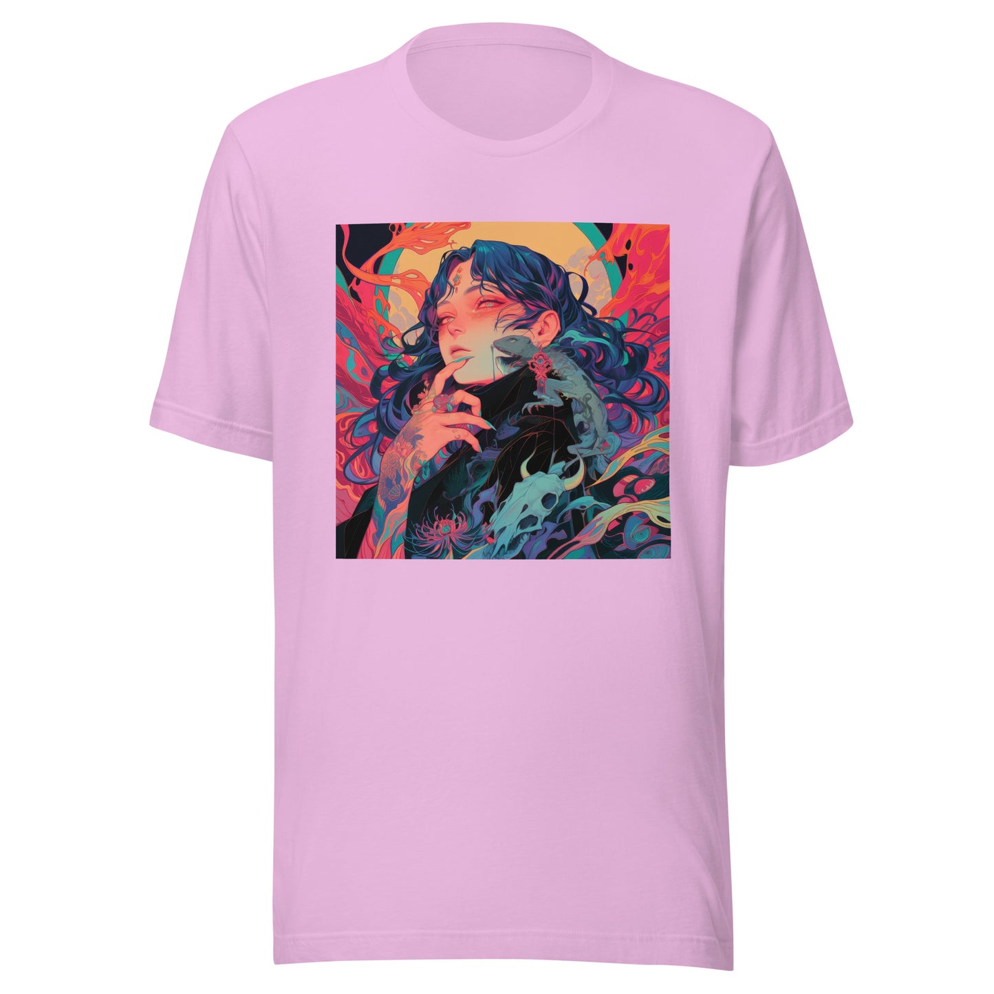 Hand Mustard Yellow Red UV Anime Lizard Phantom Lady Unisex Tee