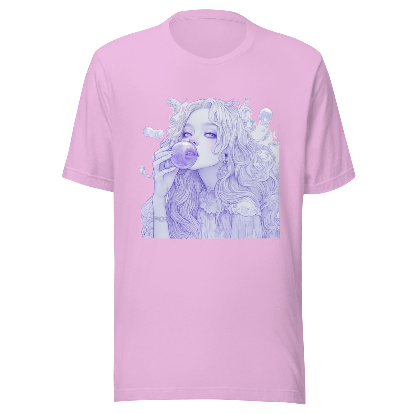 White Bubble Snow Goddess Sipping Pastel Unisex Tee