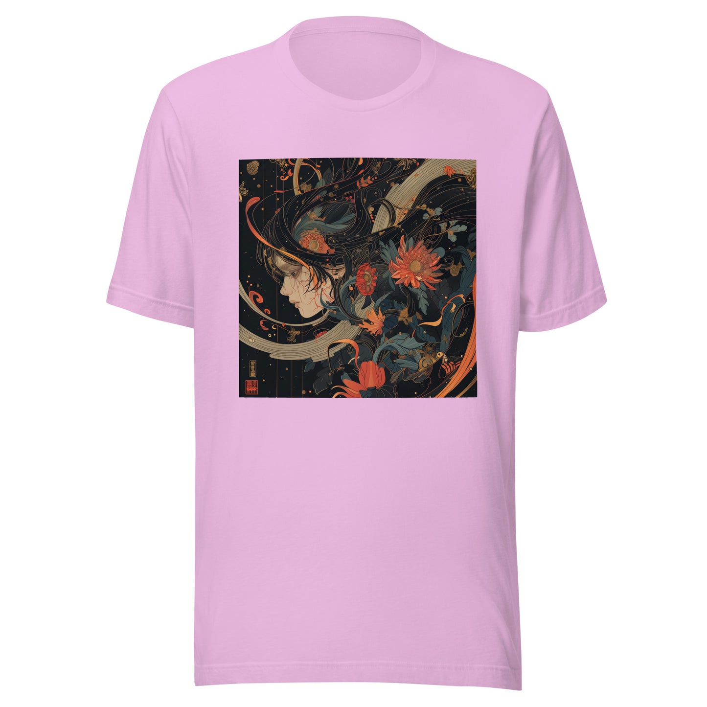 Avant Floral Motion Girl left Profile Unisex Tee