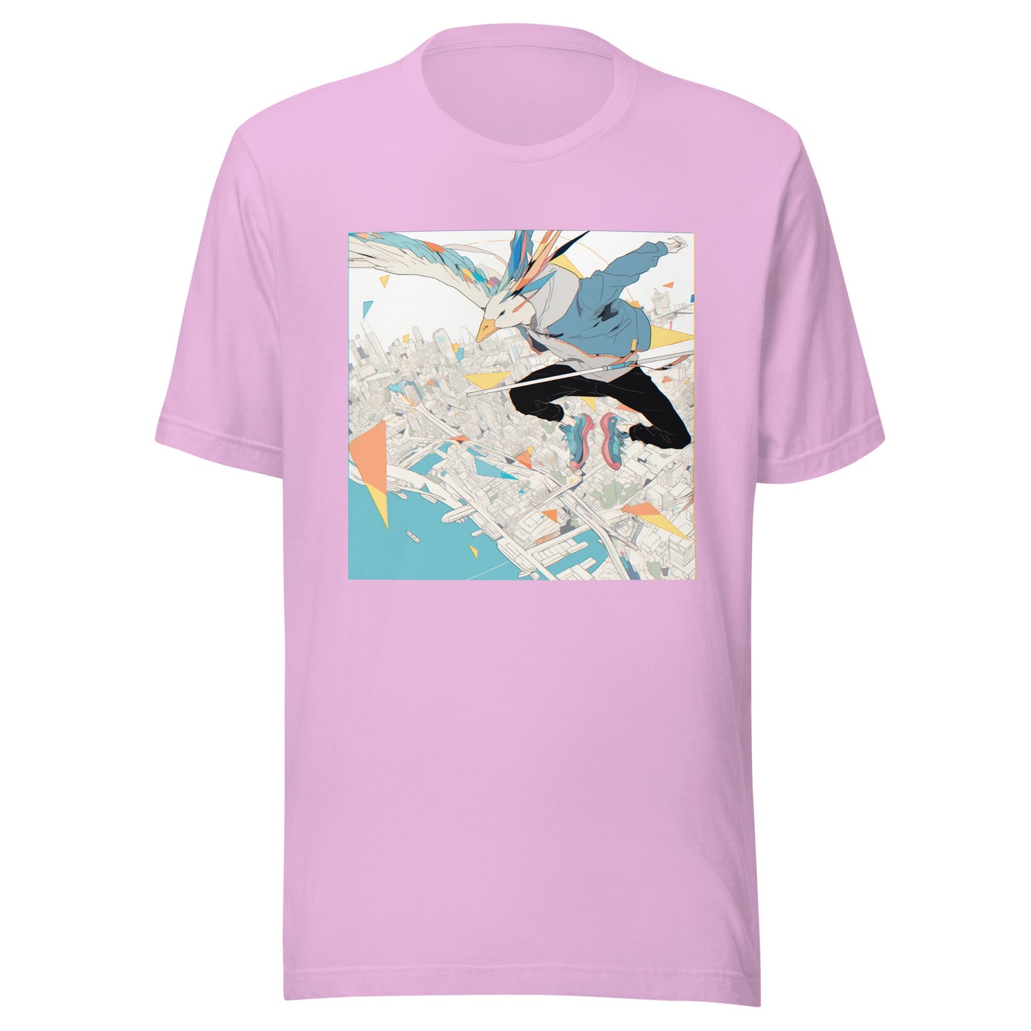 Goose Parkor Anime man Sneakers Pastel Fractals Unisex Tee