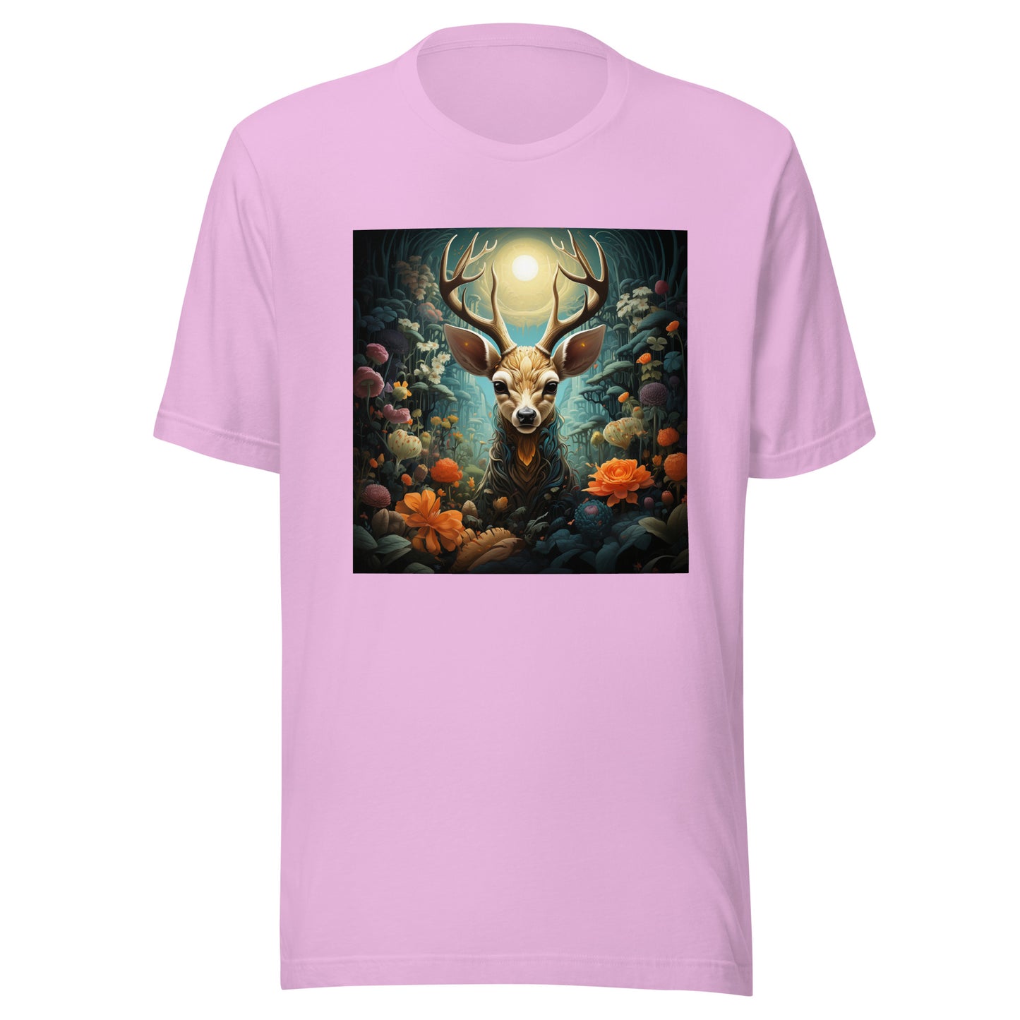 Forest Night Deer Moon Unisex Tee