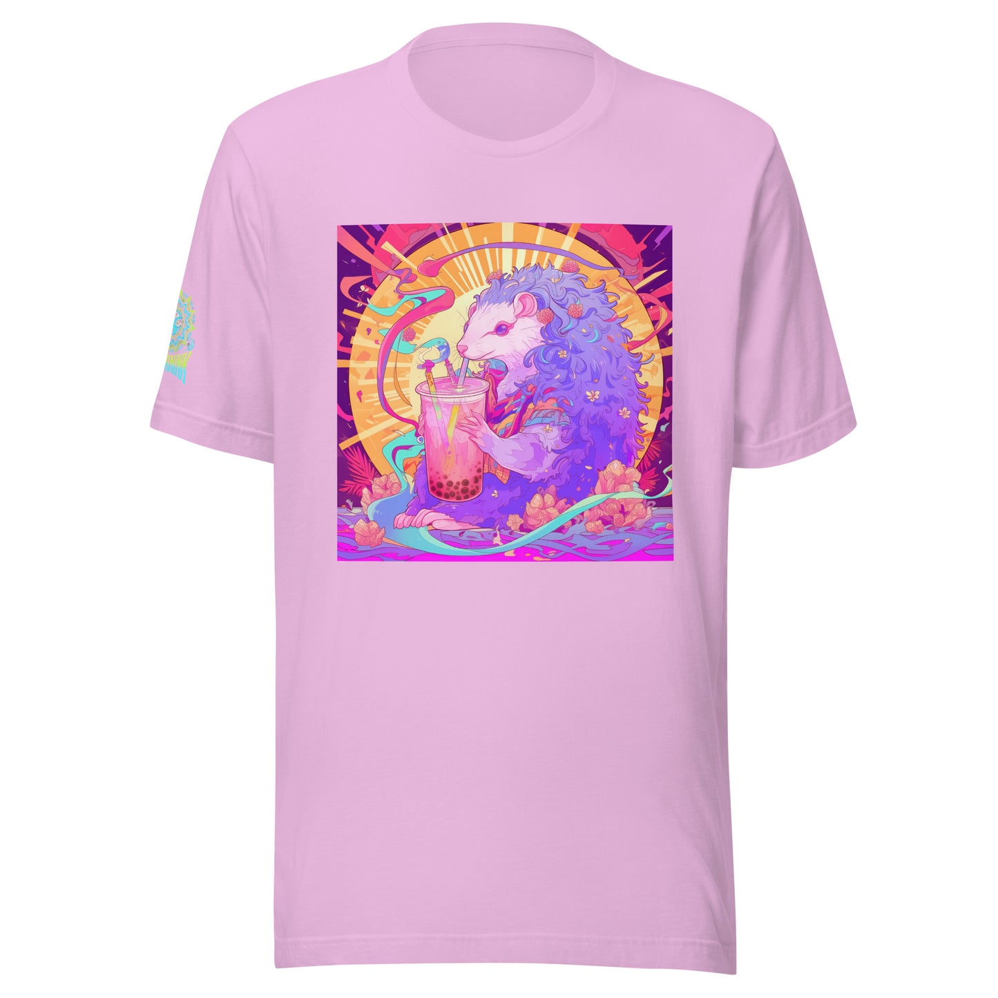 Avant Opossum Boba Tea Psyche Sun Orange Pink Pastel Unisex t-shirt
