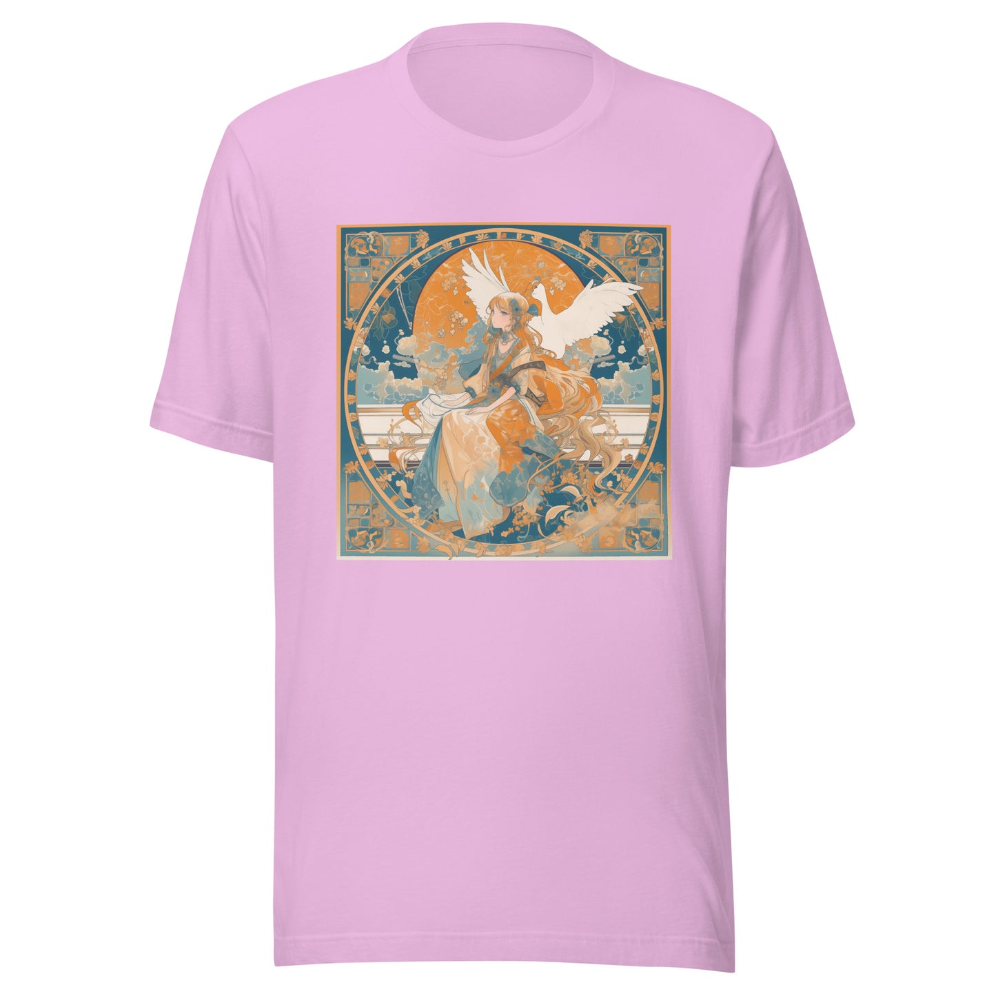 Avant Gold Goose lady Anime Goddess Navy Blue Yellow Unisex Tee