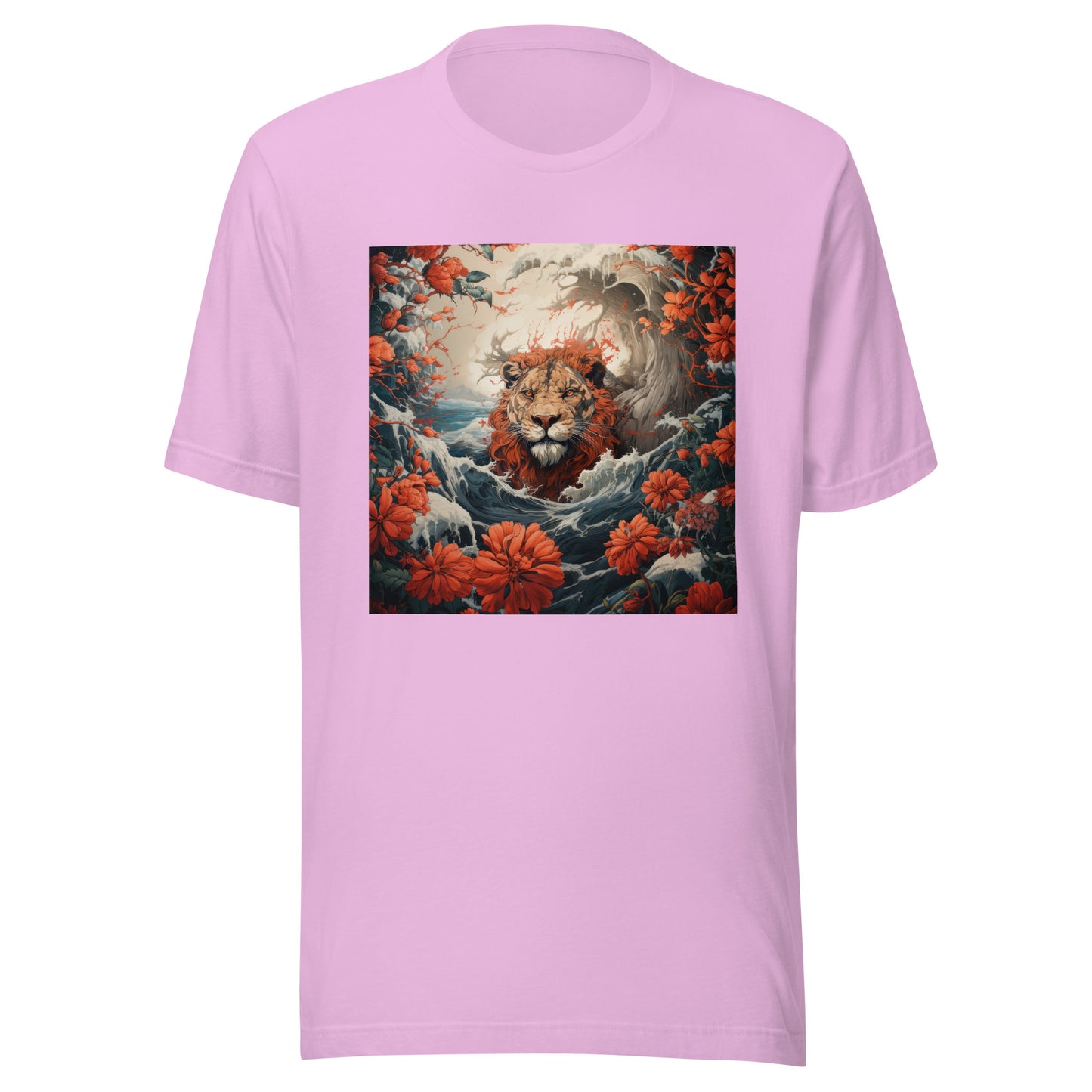 Lion Wave Flower Unisex Tee