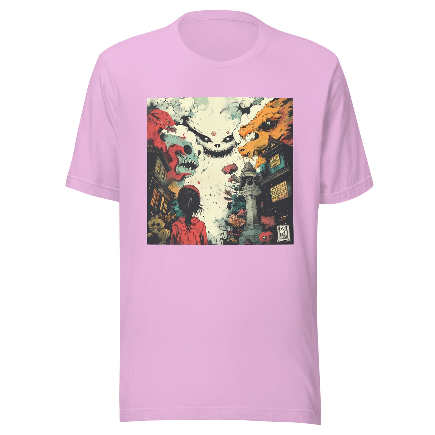 Yokai faces Sky in Wonder Japan Anime Steam Punk Unisex Tee