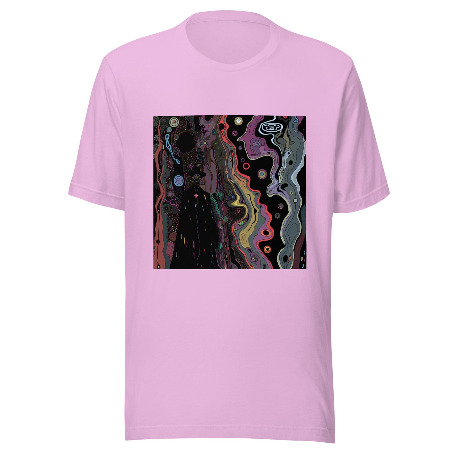 Color Shadow Silhouette Horror Oil Spill Psychedelic Unisex Tee