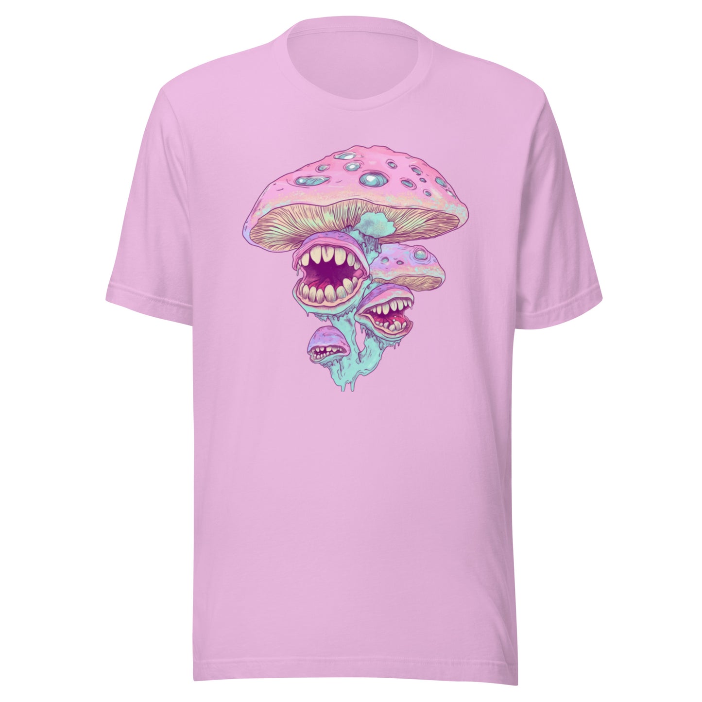 Pastel Mint Mushroom Fungi Grunge Cluster Unisex t-shirt