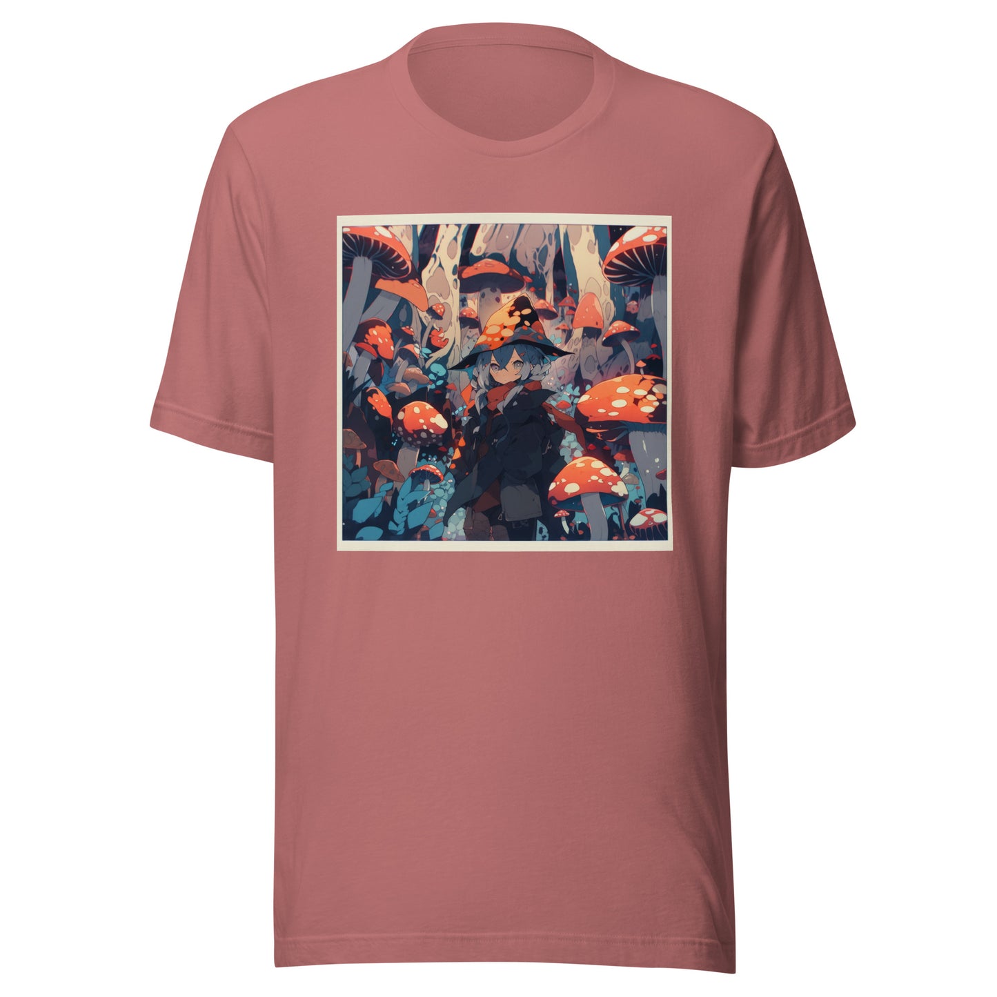 Grey Closeup Mushroom Tall Woods Unisex Tee