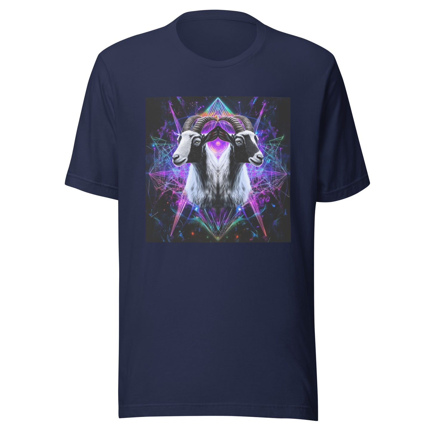 Goat Sacred Geometry Fractal Unisex Tee