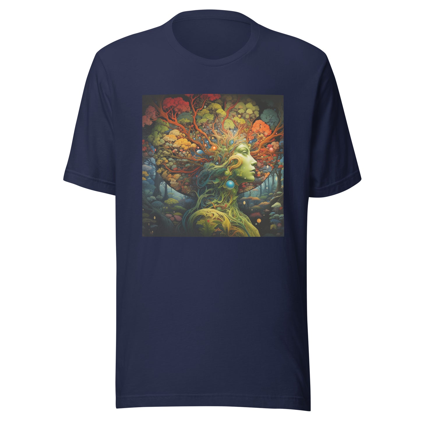 Forest Woodland Fractal Goddess Unisex Tee