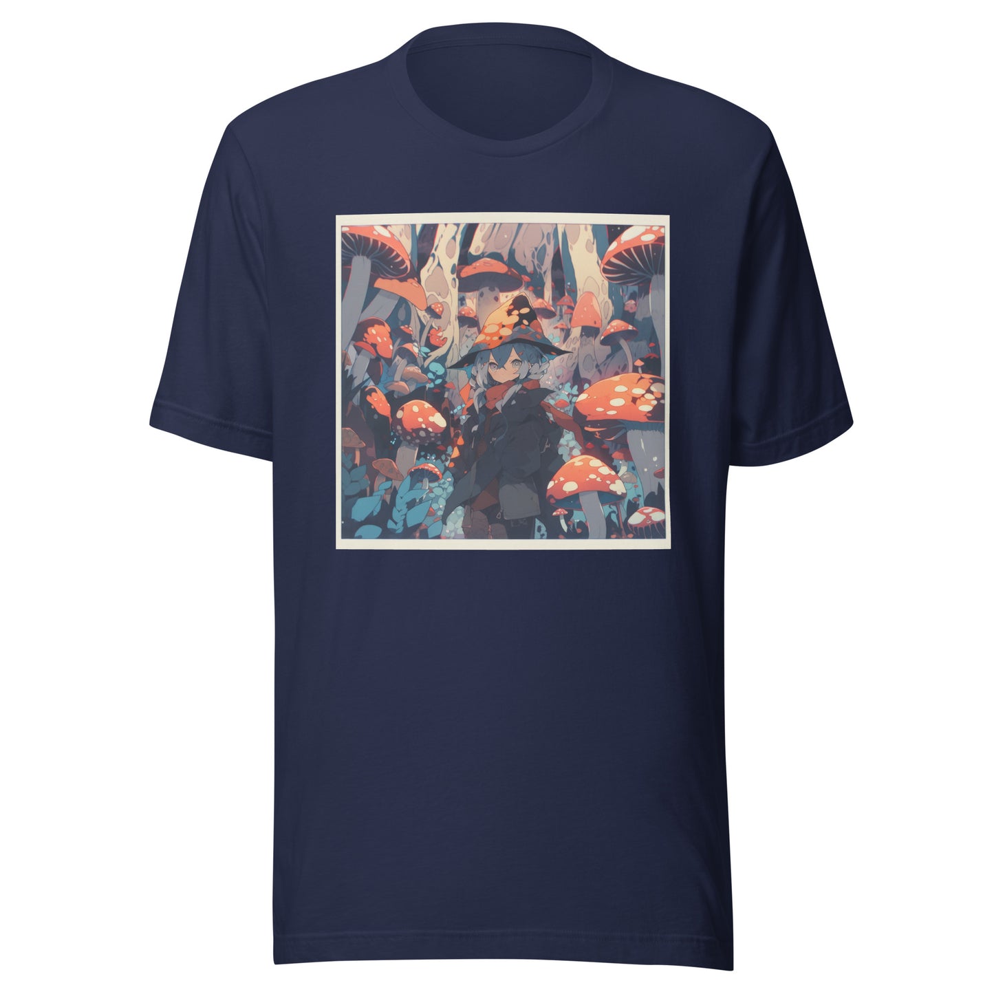 Grey Closeup Mushroom Tall Woods Unisex Tee