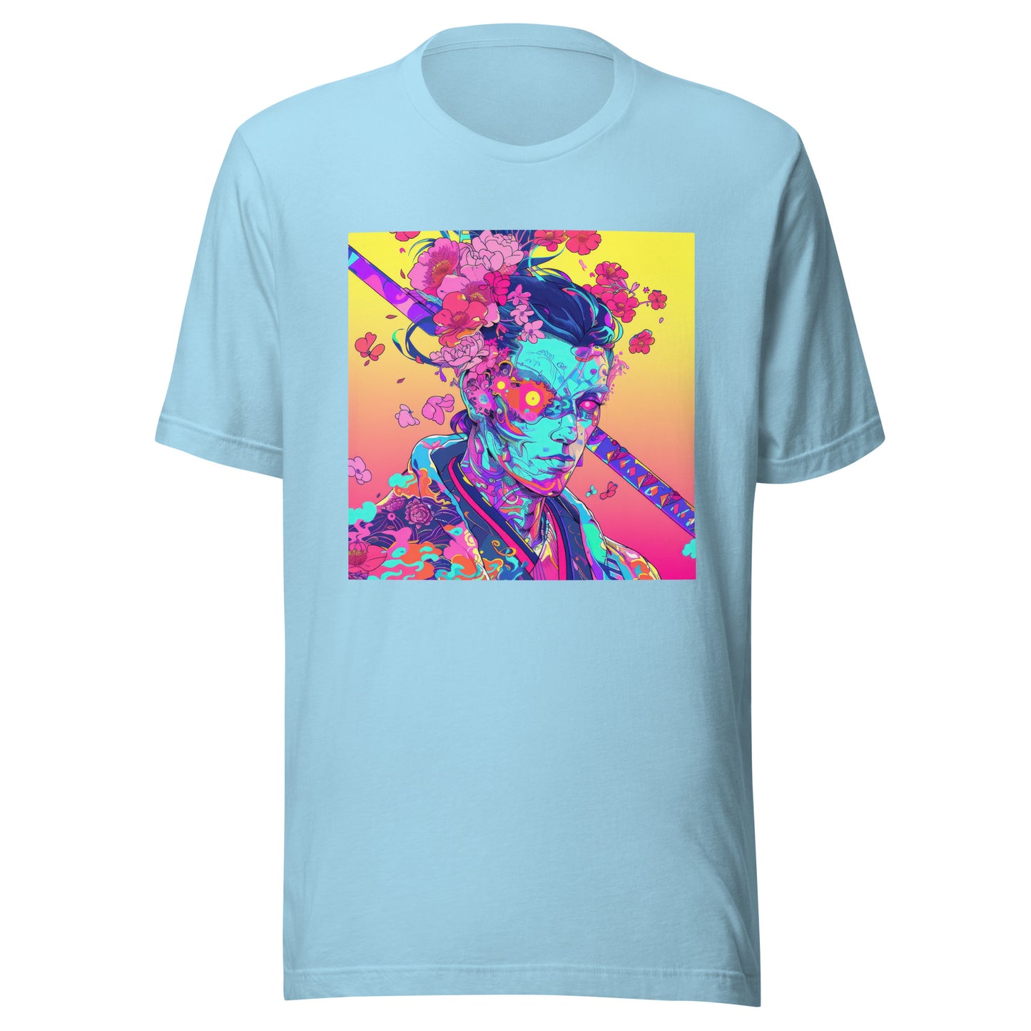 Avant Ombre Floral Samurai Cherry Blossoms Unisex Tee