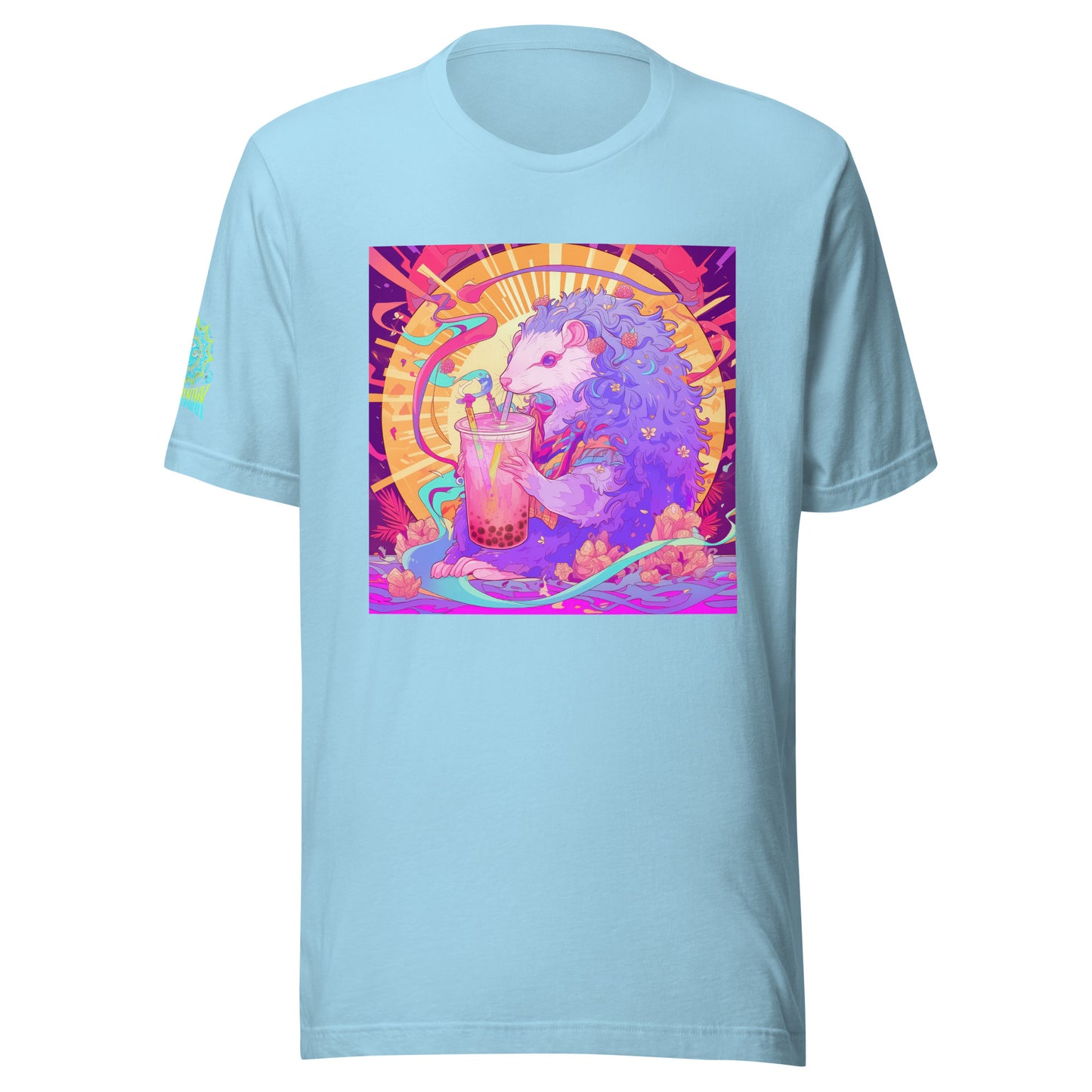 Avant Opossum Boba Tea Psyche Sun Orange Pink Pastel Unisex t-shirt