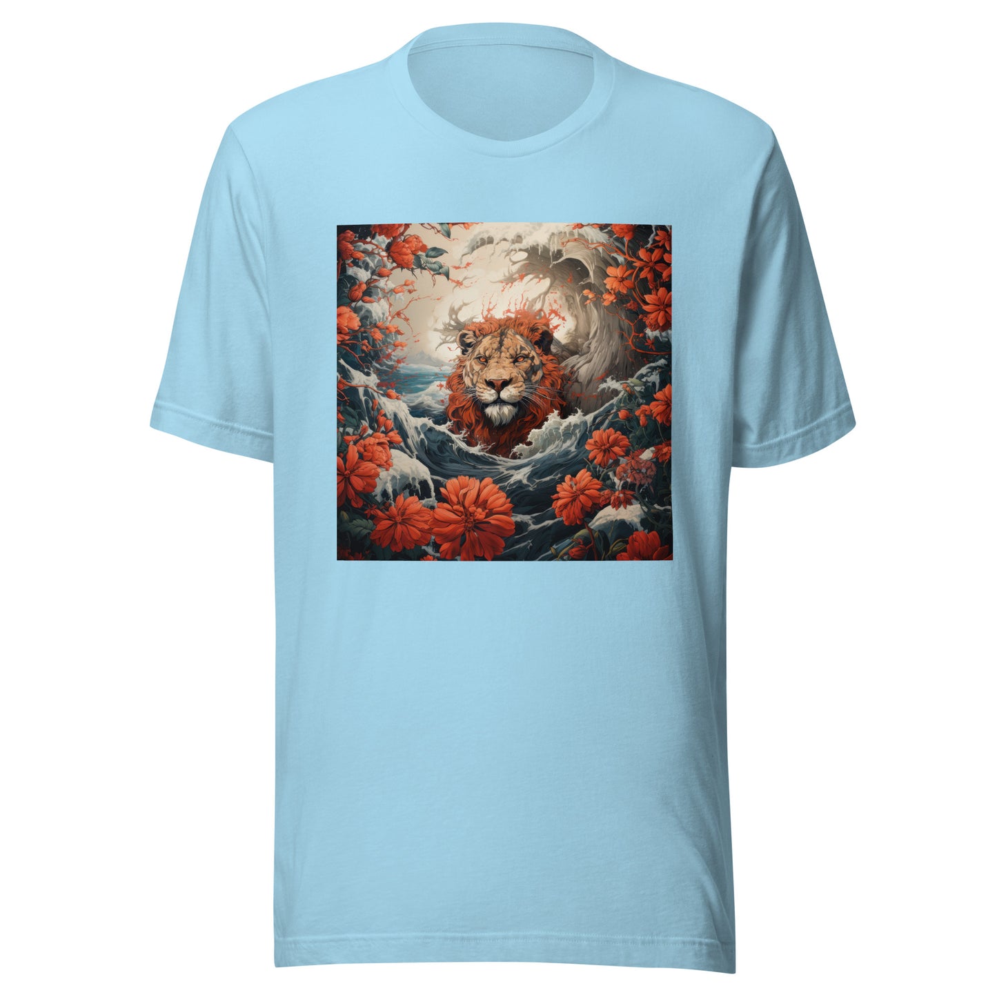 Lion Wave Flower Unisex Tee