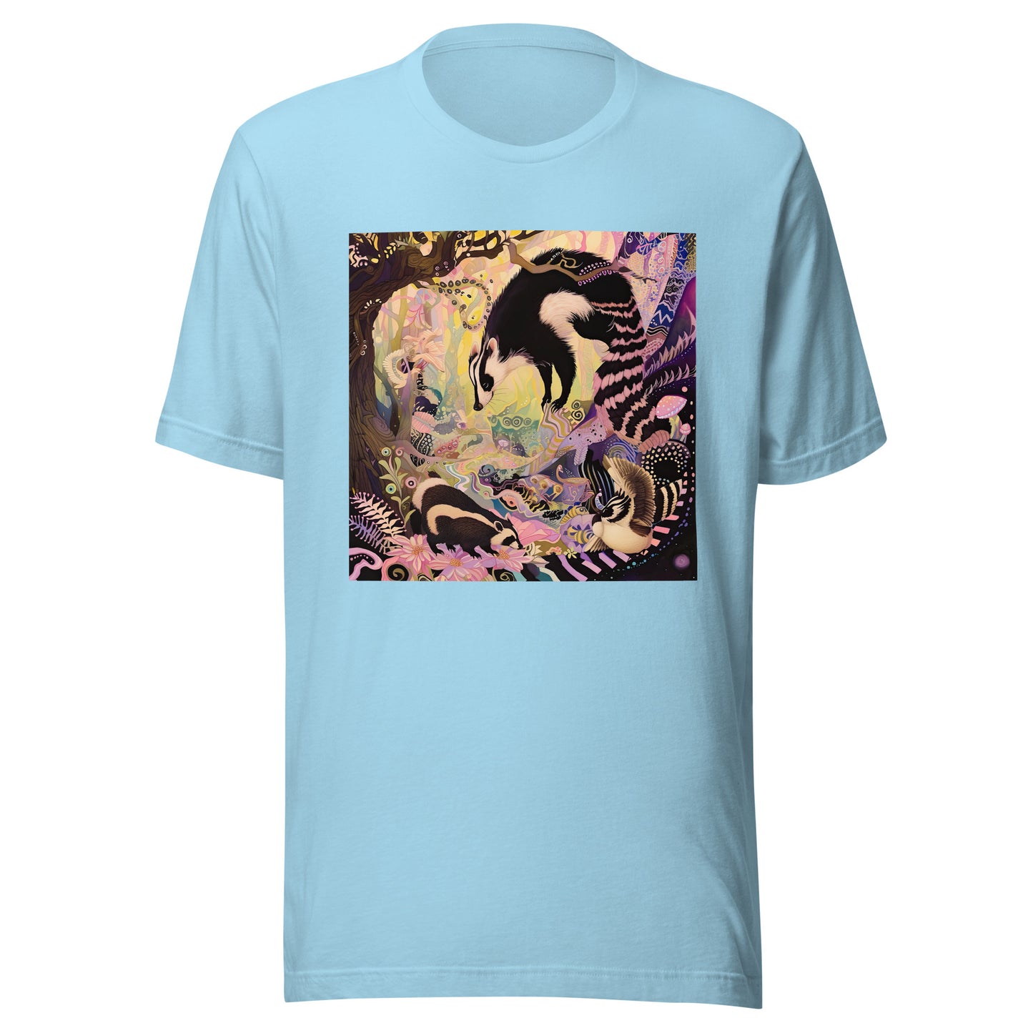 Colorful Moon Racoon Lake Anime Unisex Tee