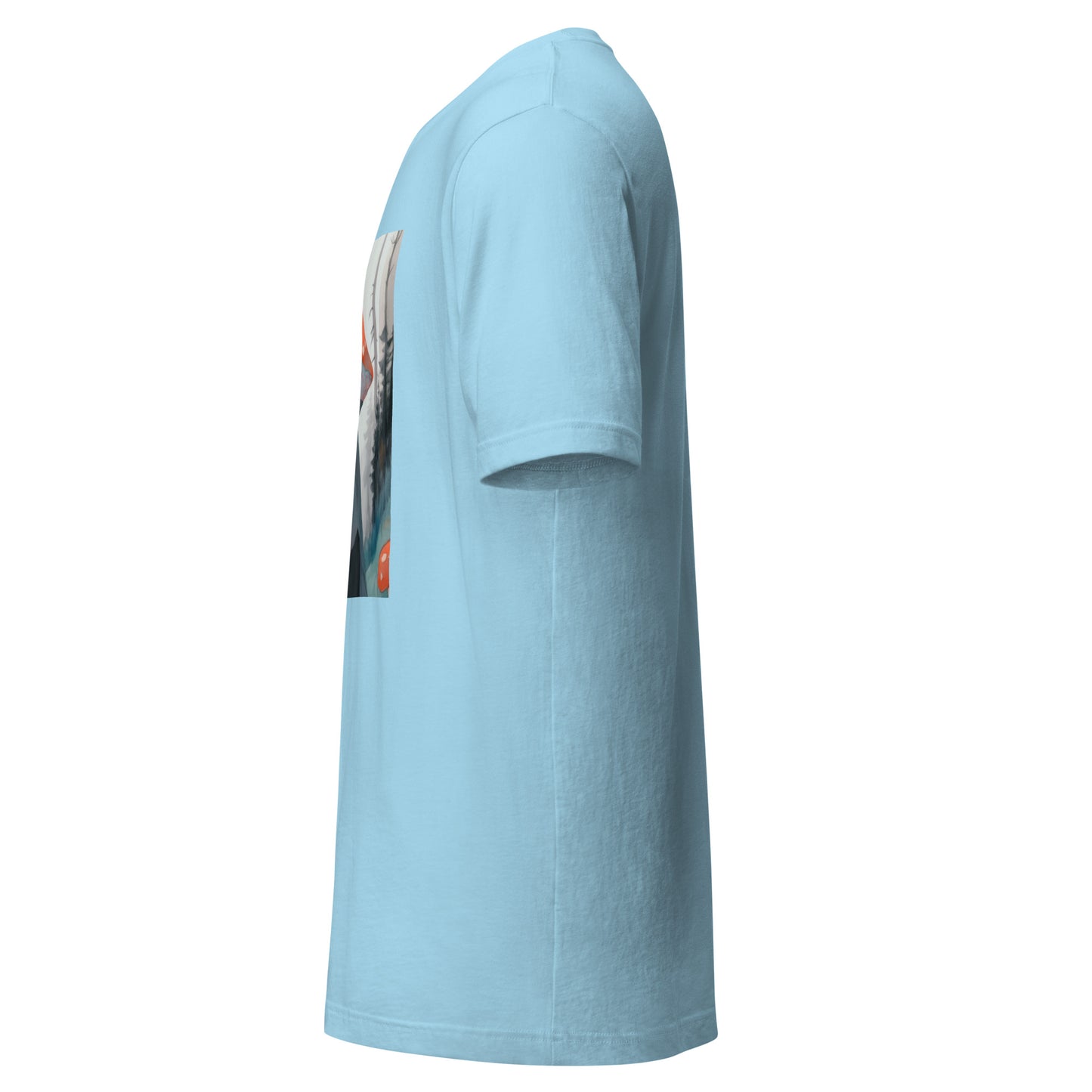 Shroom Misty Sky Trenchcoat Hat Lady Unisex Tee