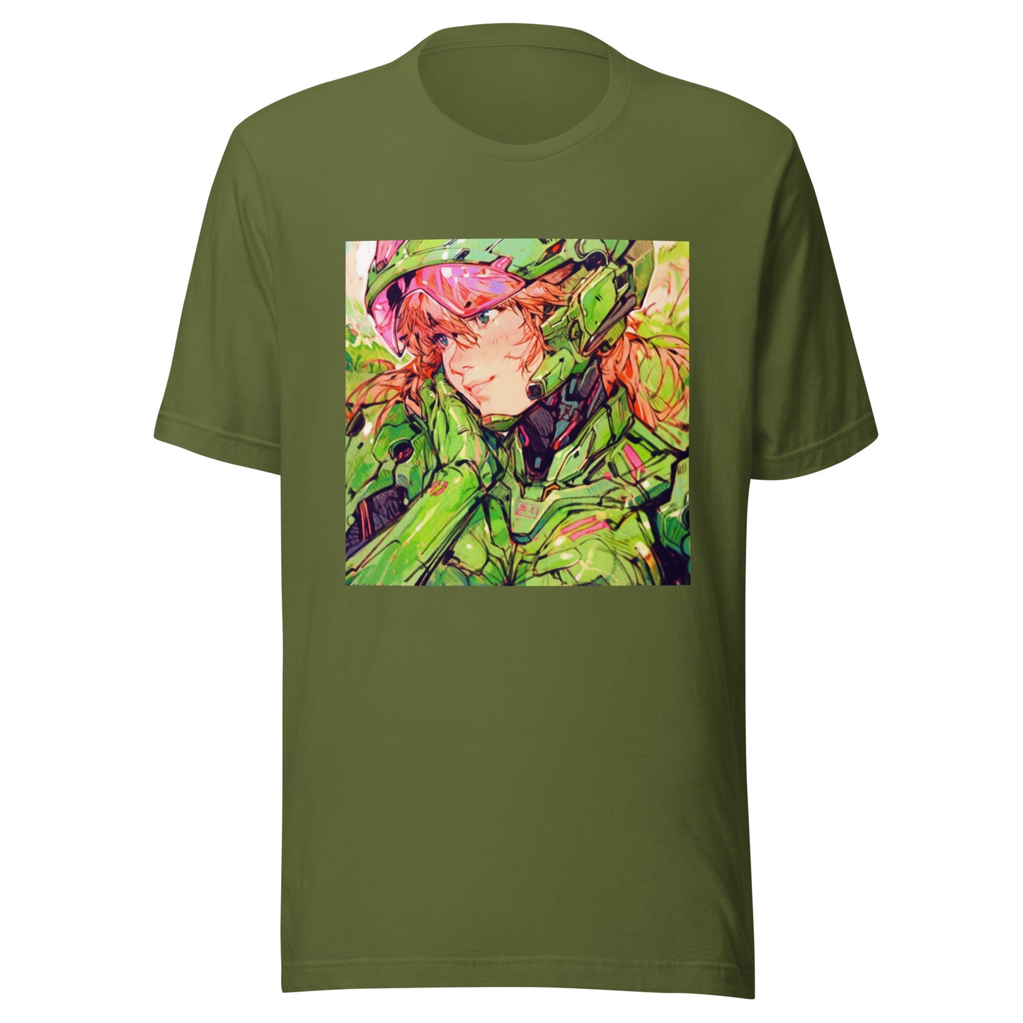 Lime Anime Pink Fractal Avant Girl Mecha Unisex Tee