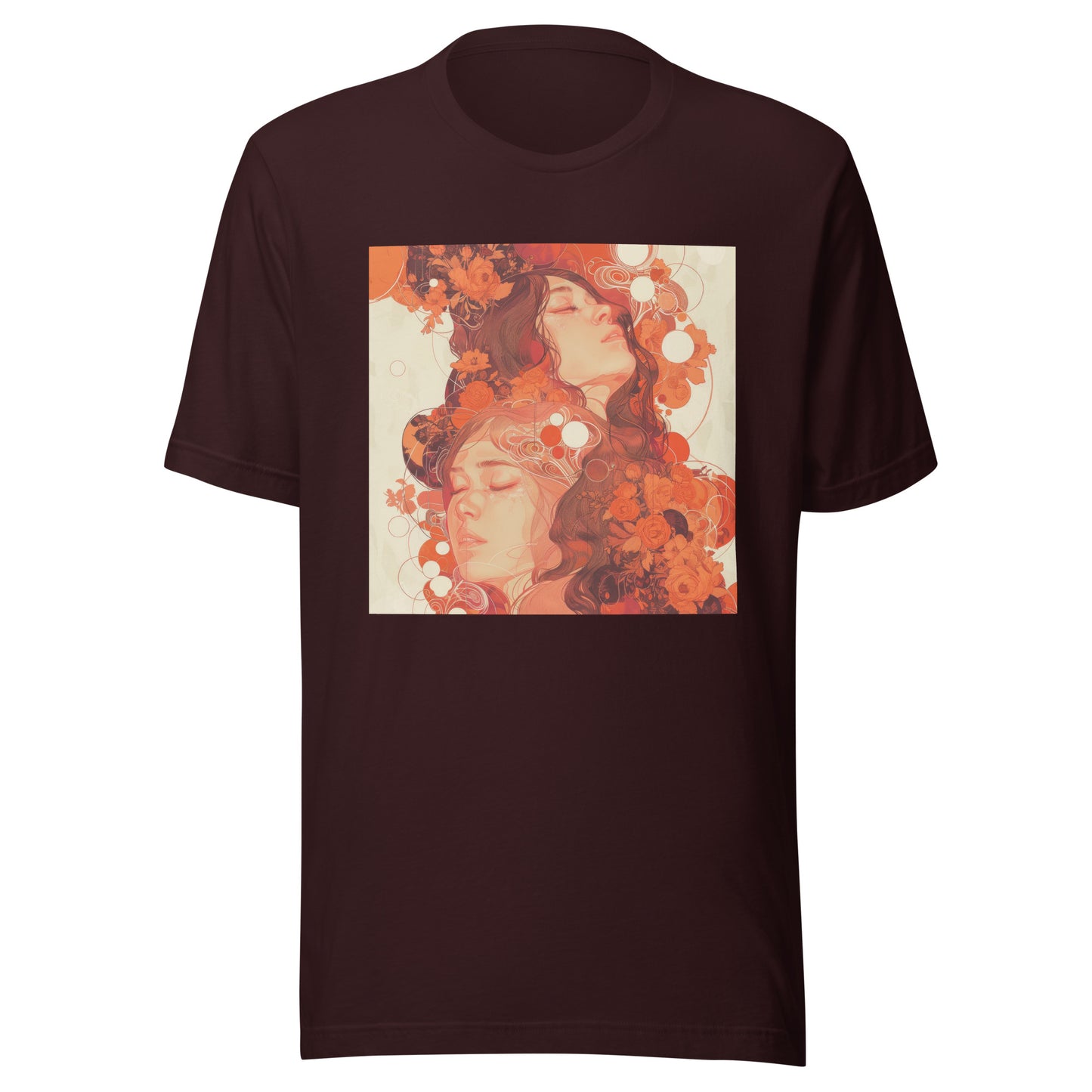 Orange Floral Swirl Avant Unisex Tee