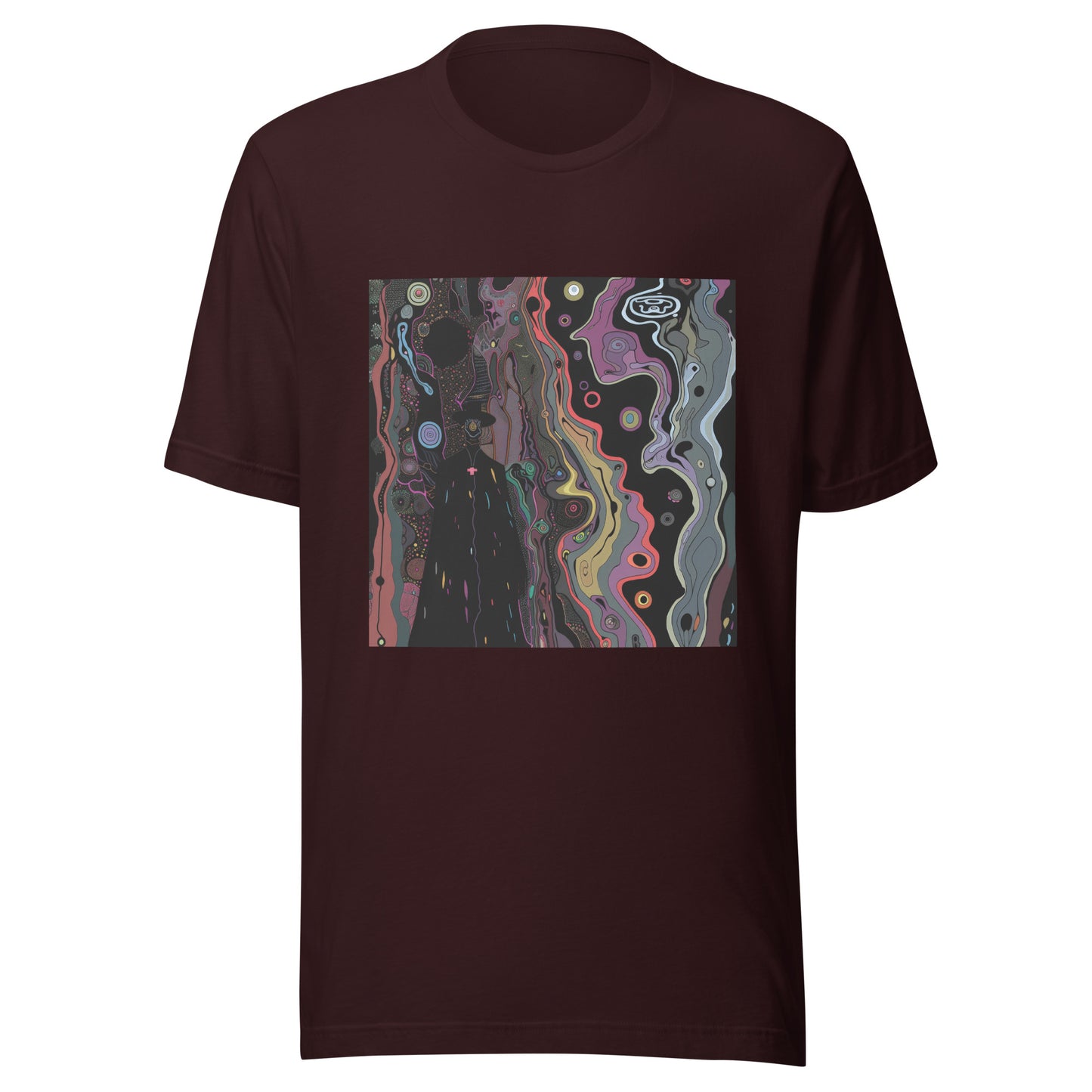 Color Shadow Silhouette Horror Oil Spill Psychedelic Unisex Tee