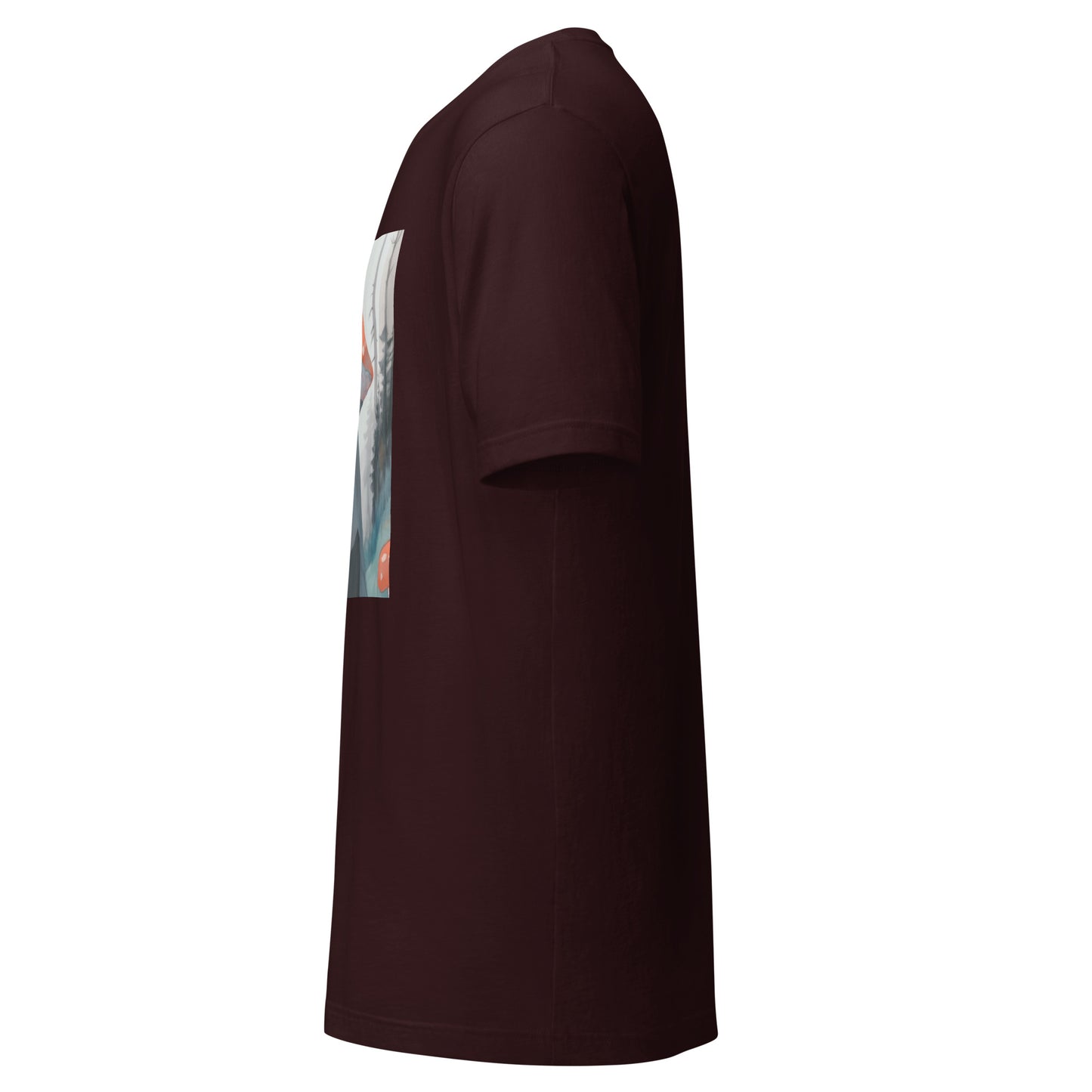 Shroom Misty Sky Trenchcoat Hat Lady Unisex Tee