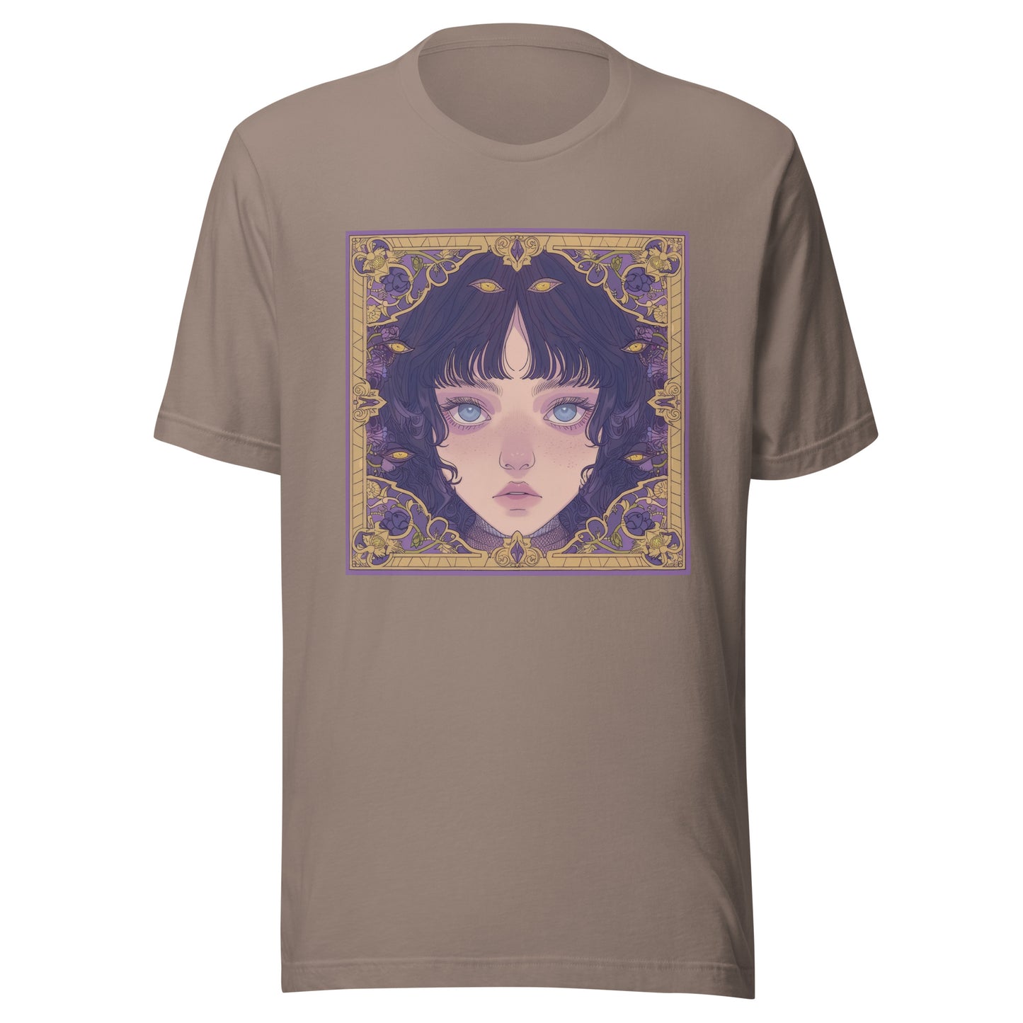 Bordered Grey Avant girl mute Purple Gold Anime Unisex Tee