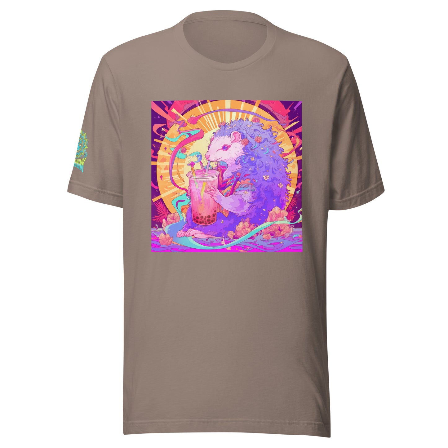 Avant Opossum Boba Tea Psyche Sun Orange Pink Pastel Unisex t-shirt
