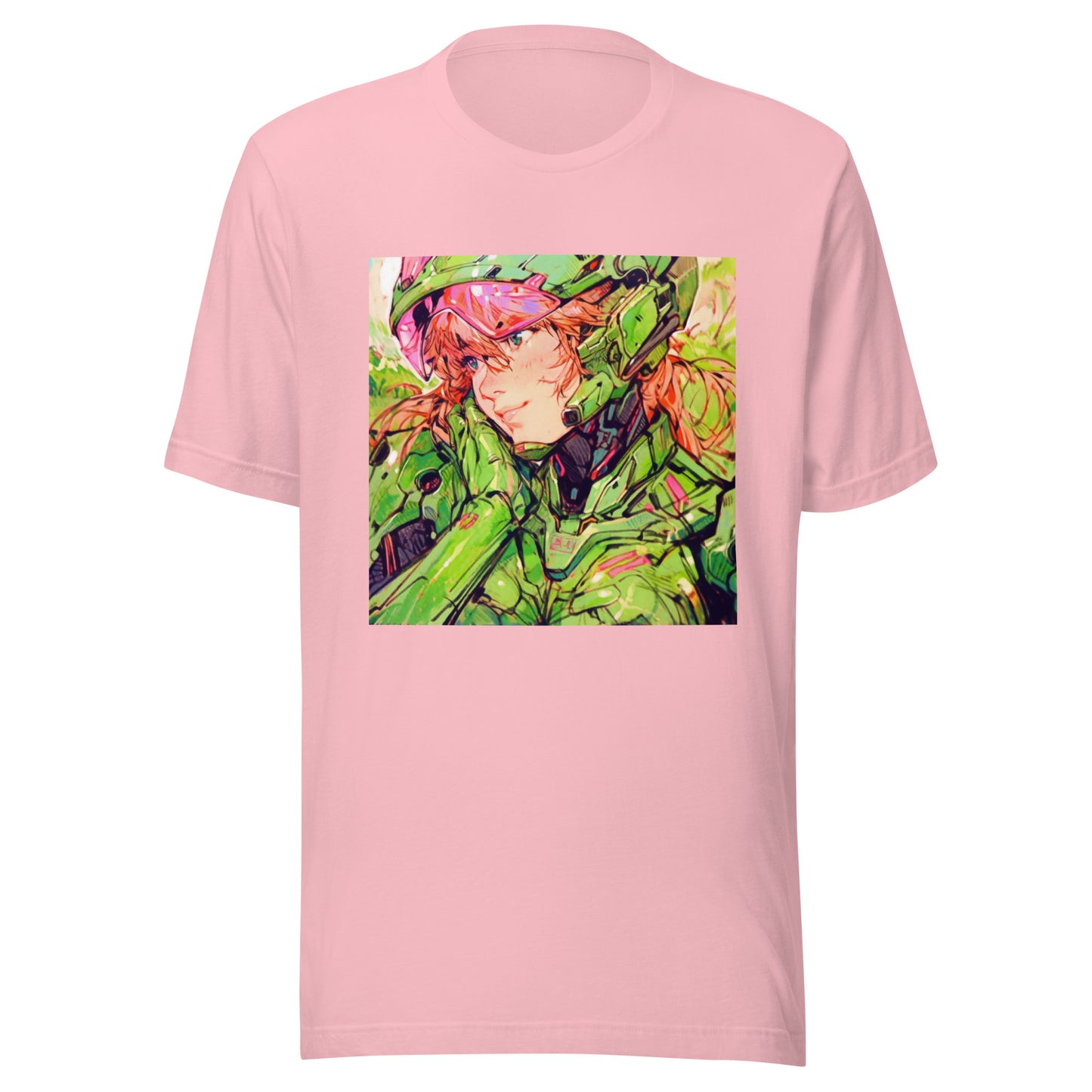 Lime Anime Pink Fractal Avant Girl Mecha Unisex Tee