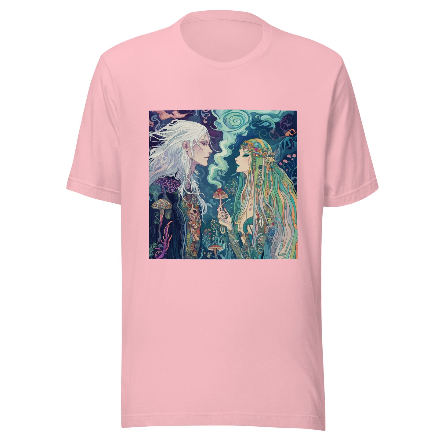 Atlantis Dimensional Goddess Meets Goblin Shaman King Aural Smoke Psychedelia Swirl Realm Unisex Tee Shirt