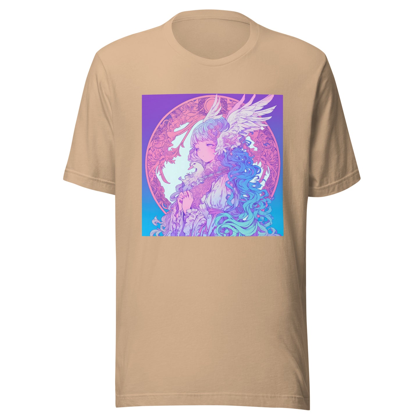 Avant Pastel Pink Blue Goose Goddess anime Unisex Tee