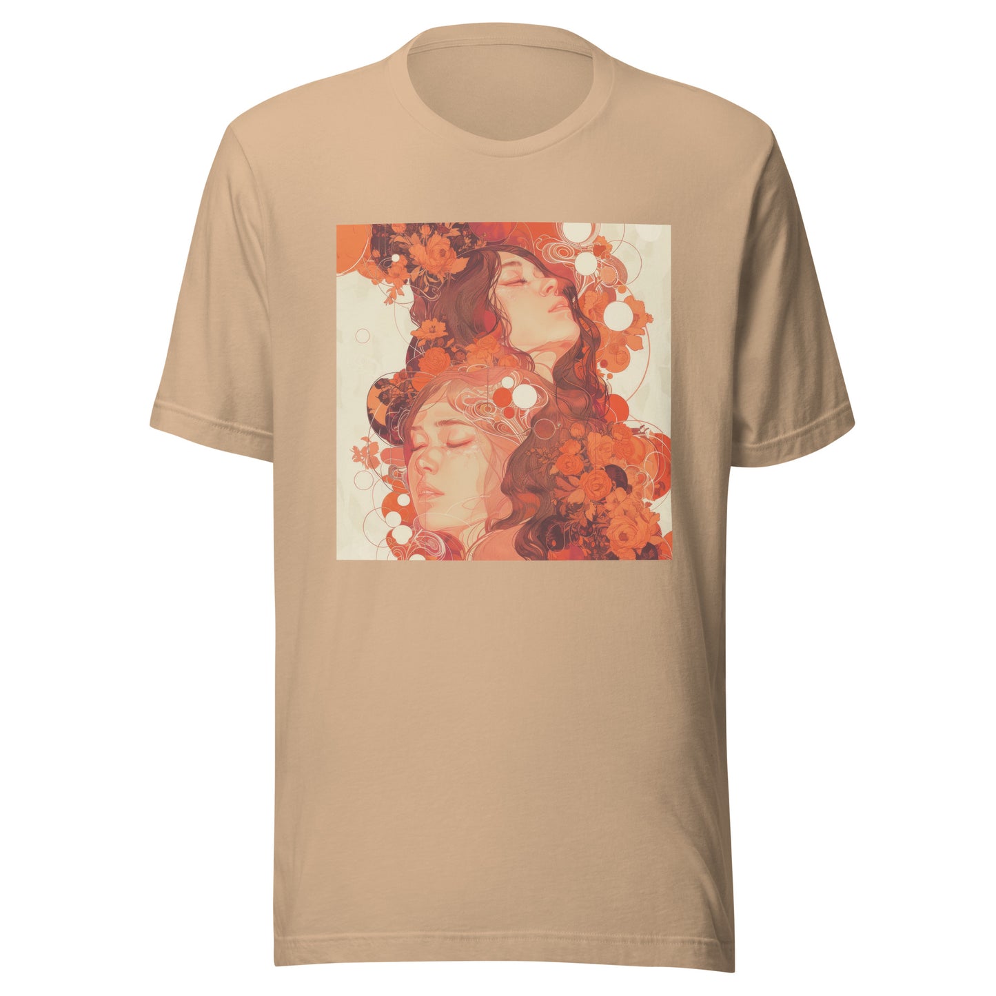 Orange Floral Swirl Avant Unisex Tee