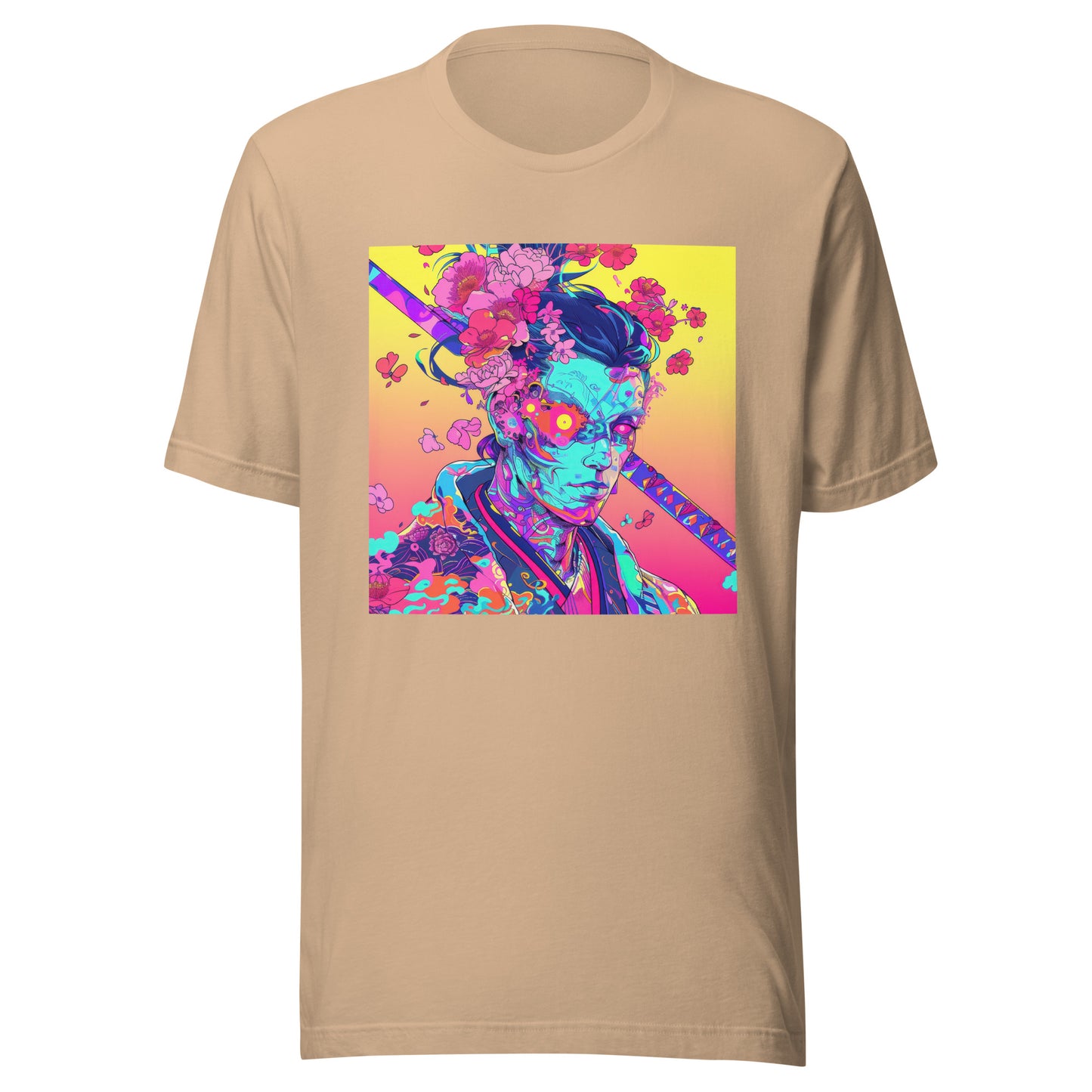 Avant Ombre Floral Samurai Cherry Blossoms Unisex Tee