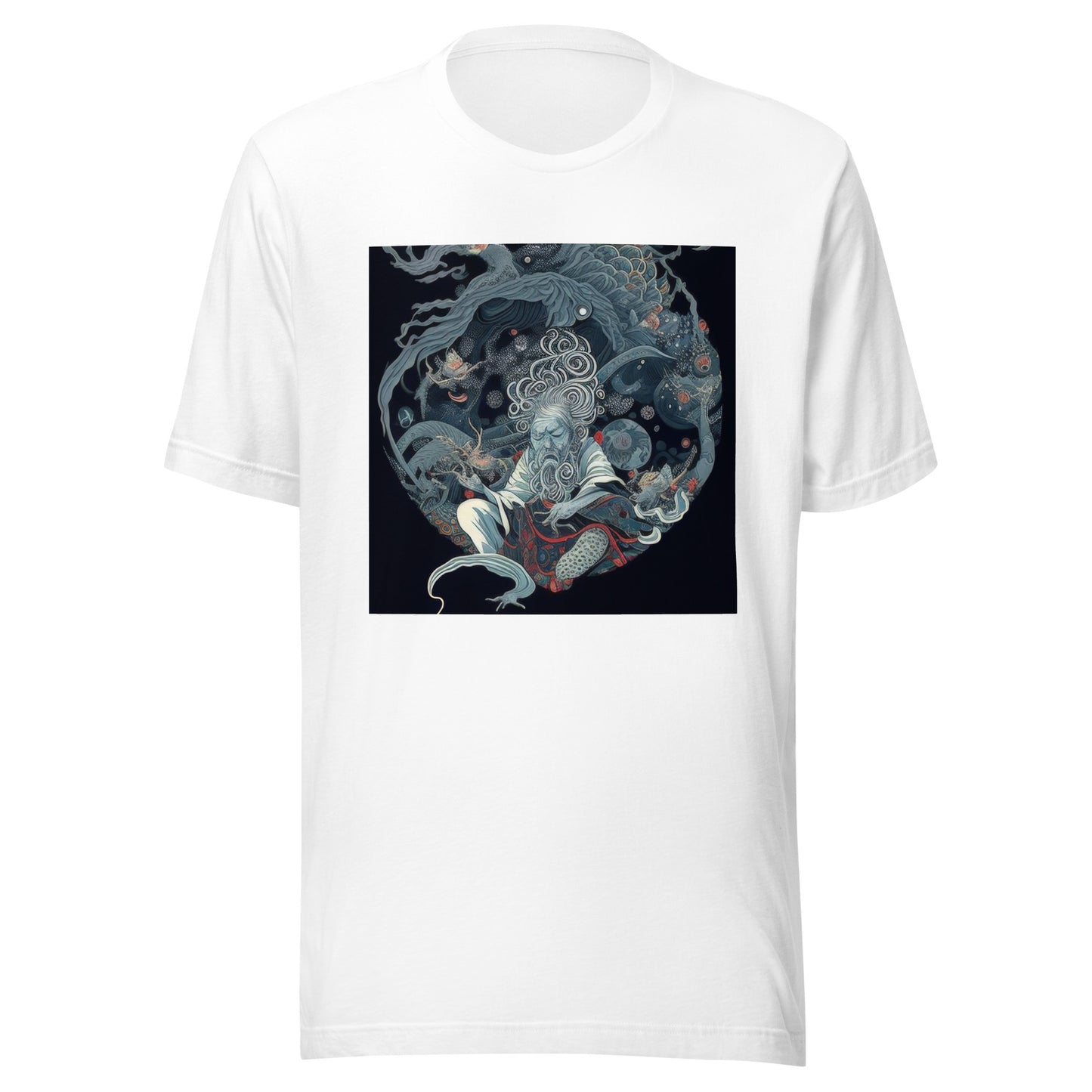 Grey Man Dragon Circular Border Wise Unisex Tee