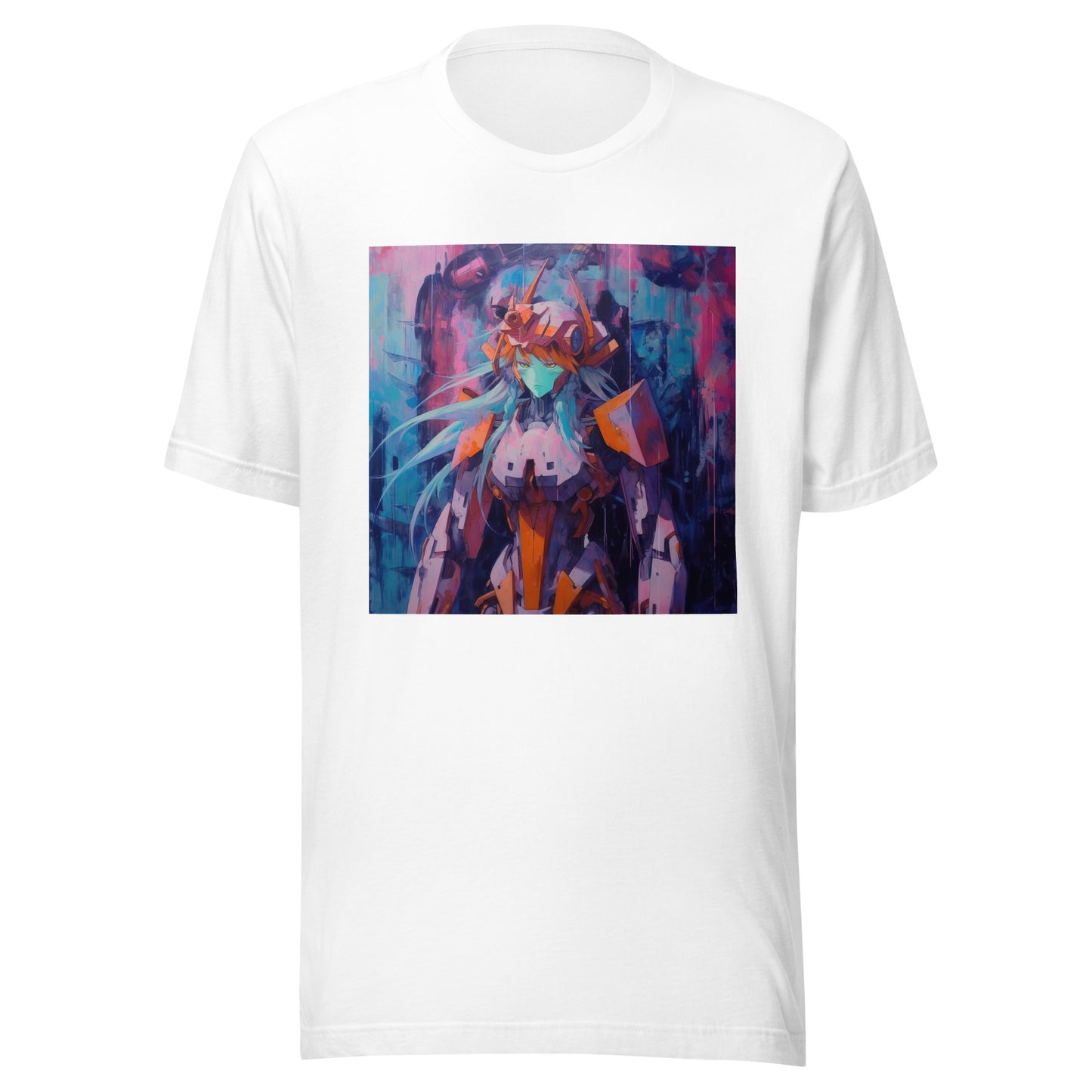 Watercolor Gundam Mecca Anime Color Drip Girl Neon UV Unisex Tee