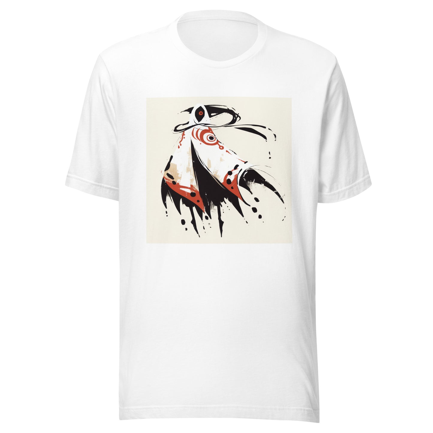 Cloaked Figure Smoke Yokai Ink Circle White Unisex Tee