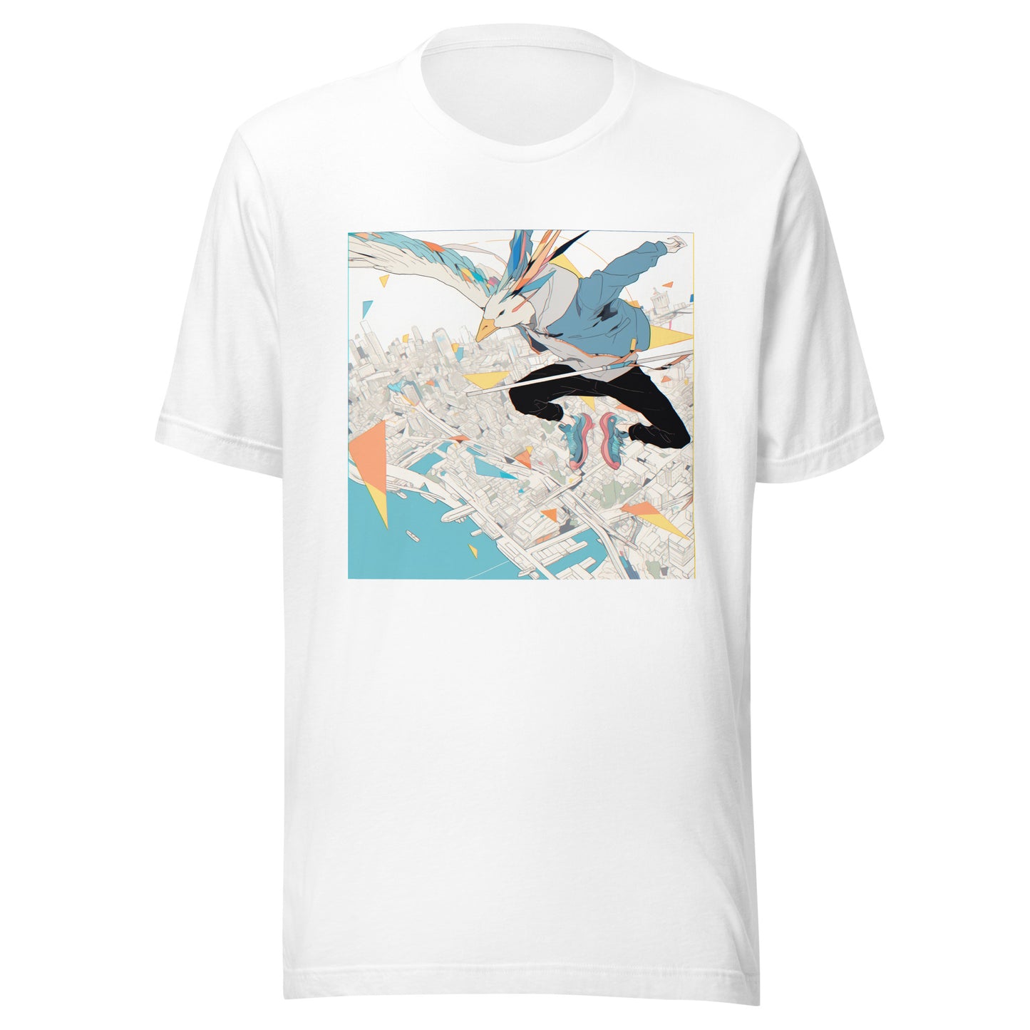 Goose Parkor Anime man Sneakers Pastel Fractals Unisex Tee