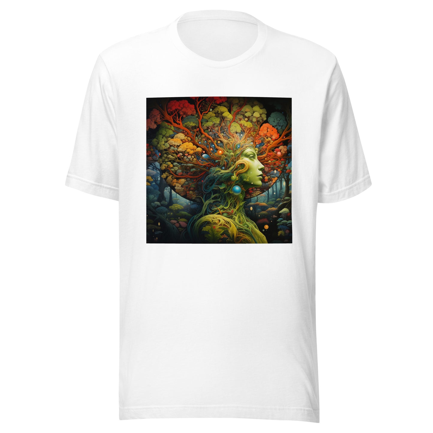 Forest Woodland Fractal Goddess Unisex Tee