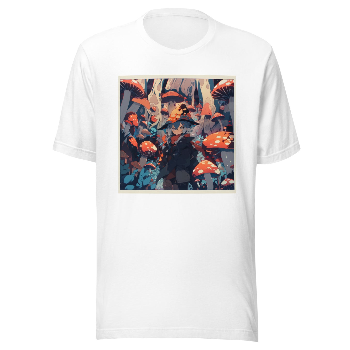 Grey Closeup Mushroom Tall Woods Unisex Tee