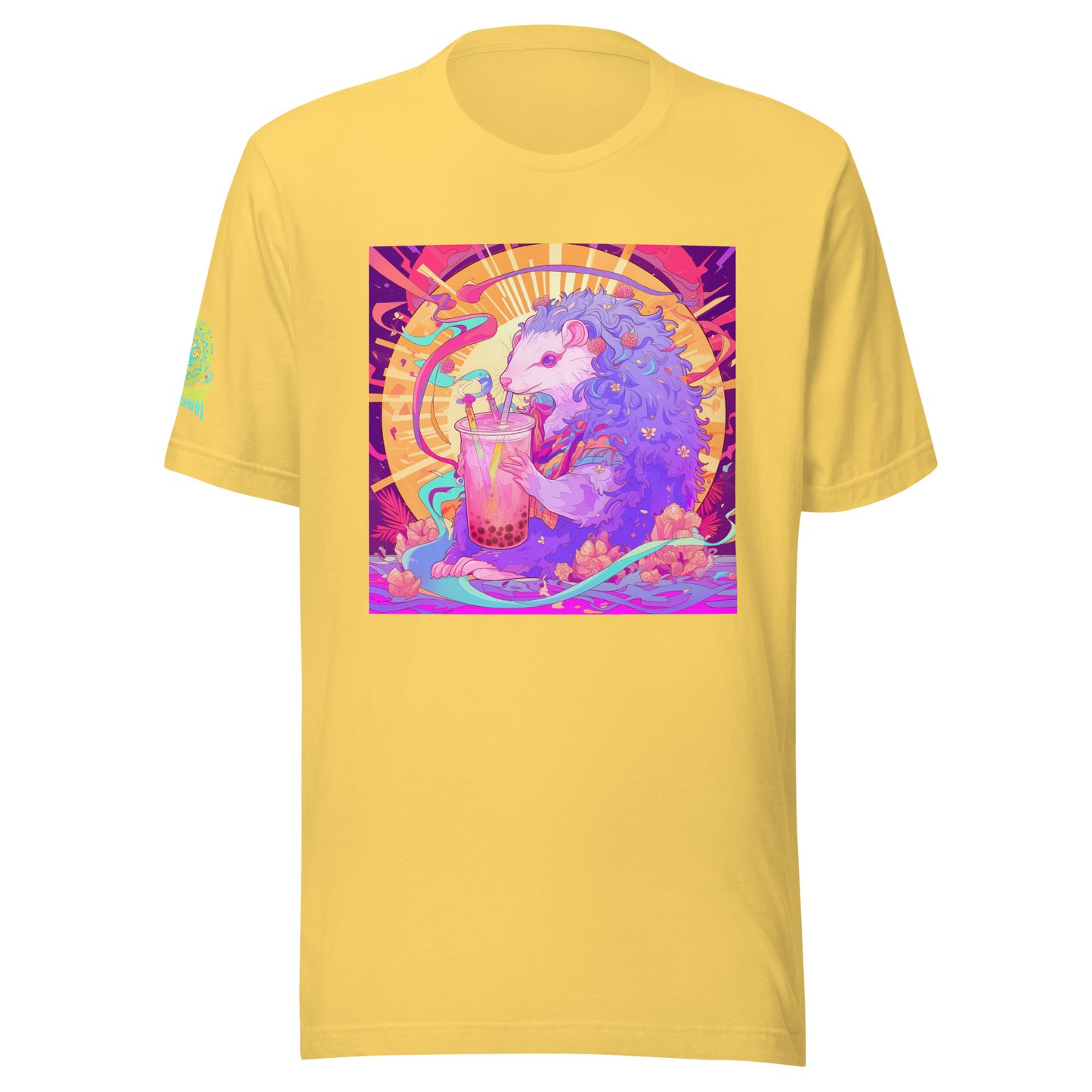 Avant Opossum Boba Tea Psyche Sun Orange Pink Pastel Unisex t-shirt