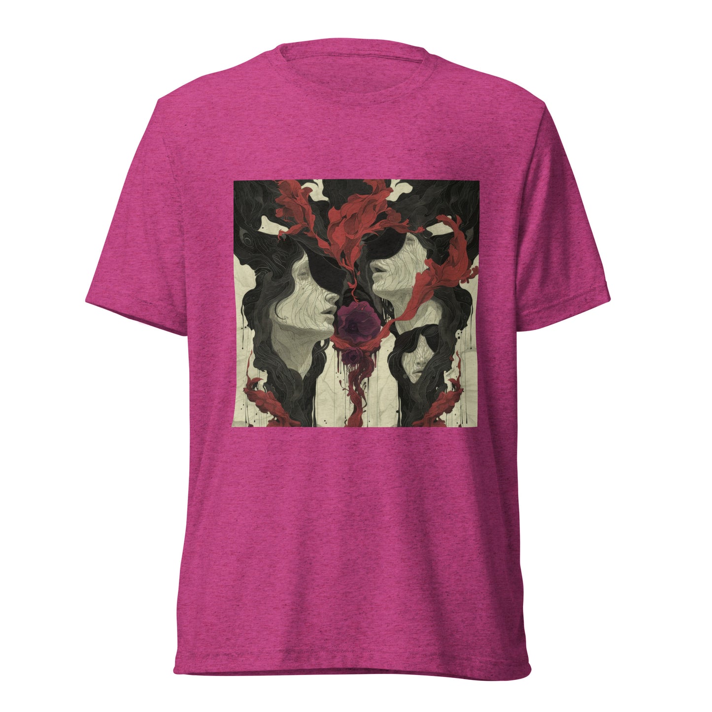 Smoke Drip Face Floral Avant Rock Album Coveresque Art Unisex Tee